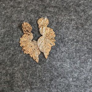 Gold leaf statement earrings
